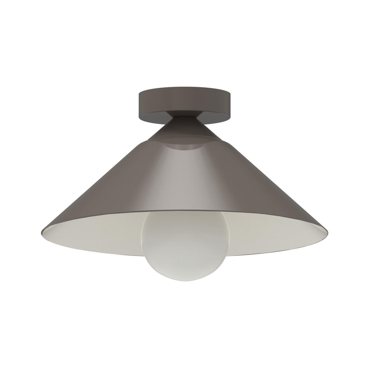 DECKENLEUCHTE - Graubraun, Metall (25/25/15cm) - Lumicom