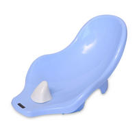 BABYBADEWANNE SET Set-1013082 blau mit Badewannenständer, Badesitz, Wasserthermometer, Wasserablauf - Blau, Kunststoff (41/88cm) - Lorelli