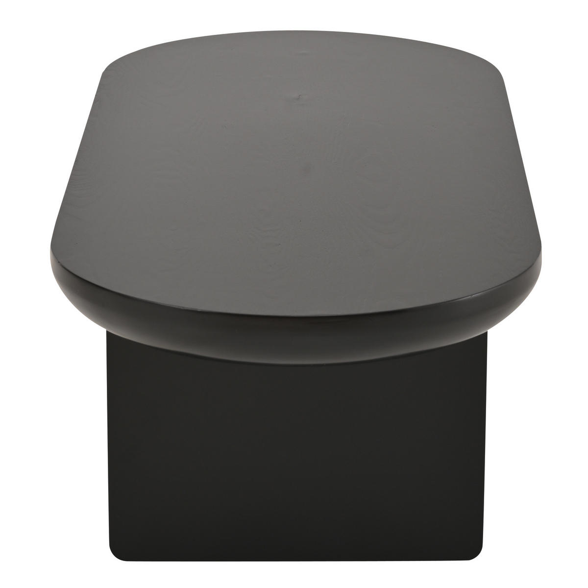 COUCHTISCH aus MDF 119,7x49,8x35,5 cm Schwarz mit ovaler Tischplatte - Schwarz, Holzwerkstoff (119.7/49.8/35.5cm) - IVMEU