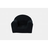 KINDERSESSEL MINI aus Kuschel-Cord in Schwarz - Schwarz, Textil (40/39/33cm) - Fortisline