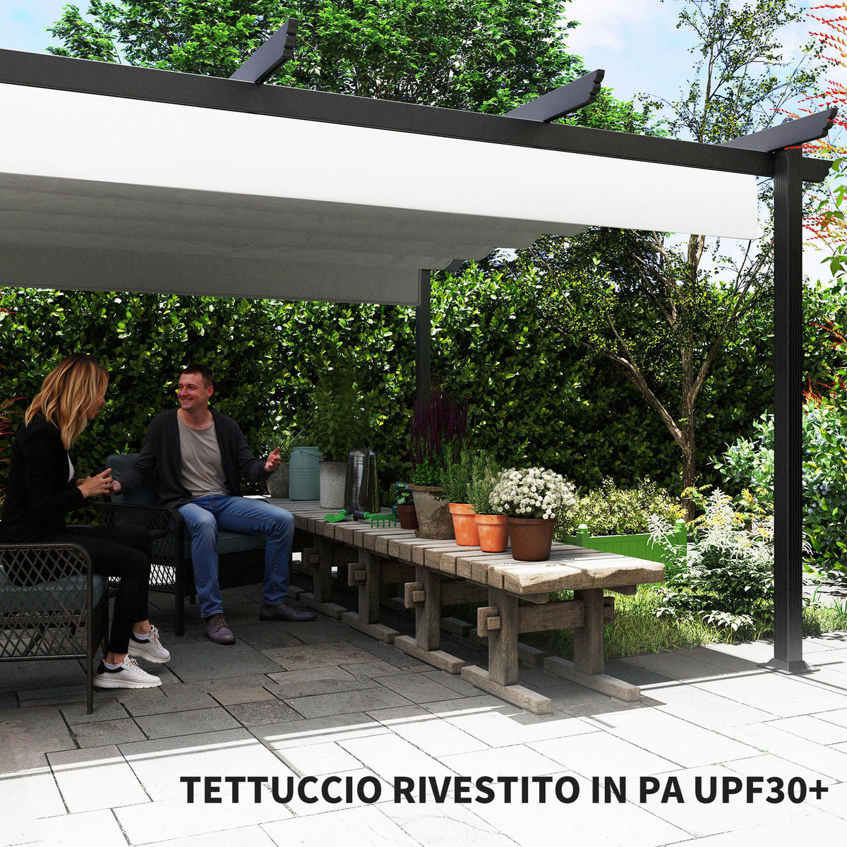PAVILLON Weiß 1 Stück - Weiß, Metall (390/223/390cm) - GiPP