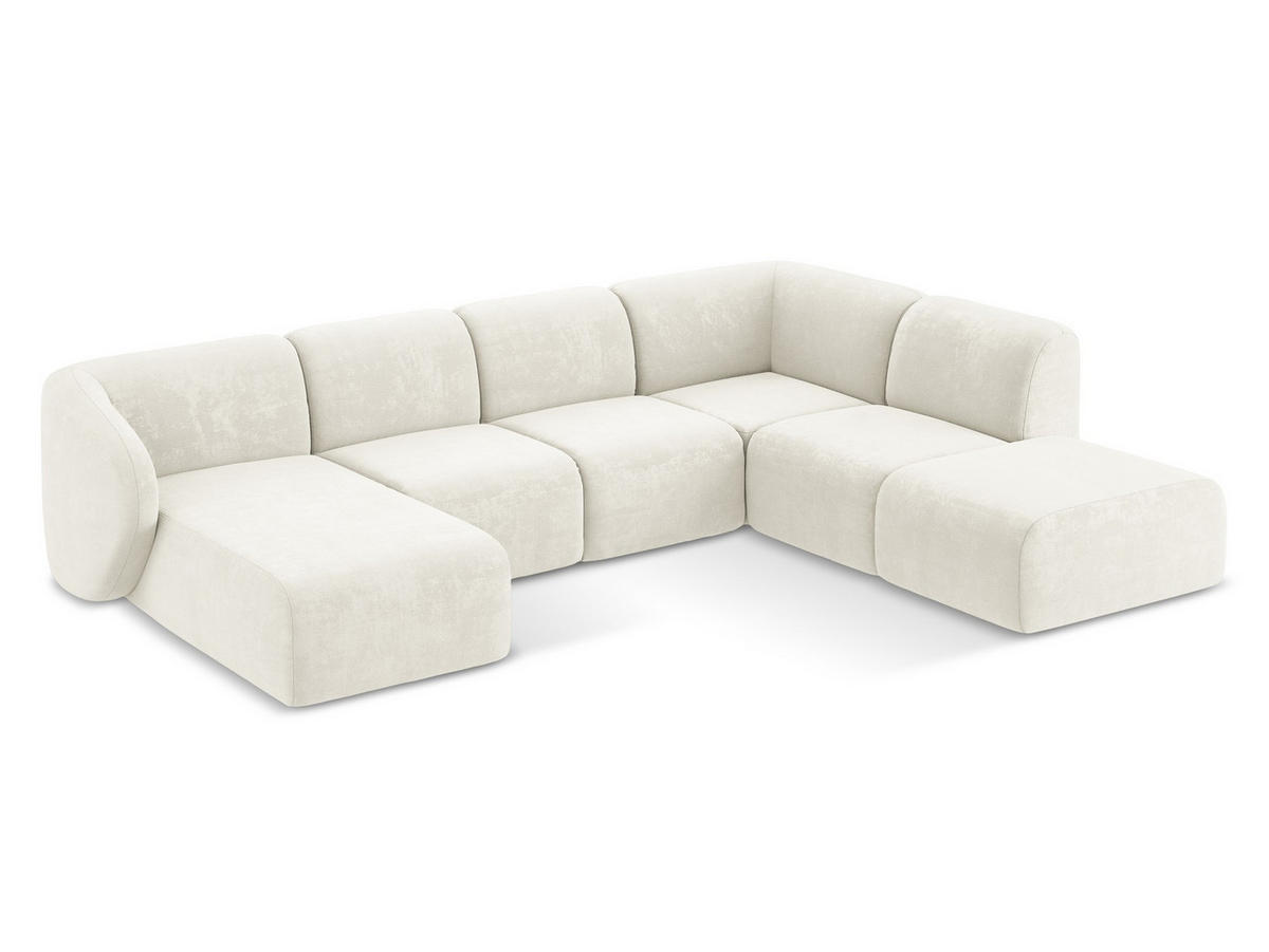 3-SITZER SOFA Bouclé Stoff Grün - Schwarz/Olivgrün, Holzwerkstoff/Kunststoff (244/75/94cm) - Makamii