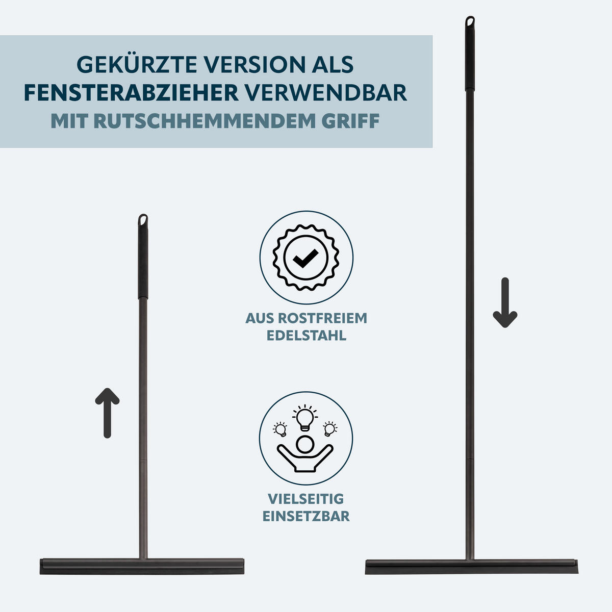 BODENABZIEHER, schwarz, Metall - Schwarz, Metall (36/126.5/2cm) - bremermann