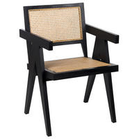 ESSZIMMERSTUHL Massivholz Schwarz Westbrook - Schwarz, Holz (55/82/58cm) - Beliani