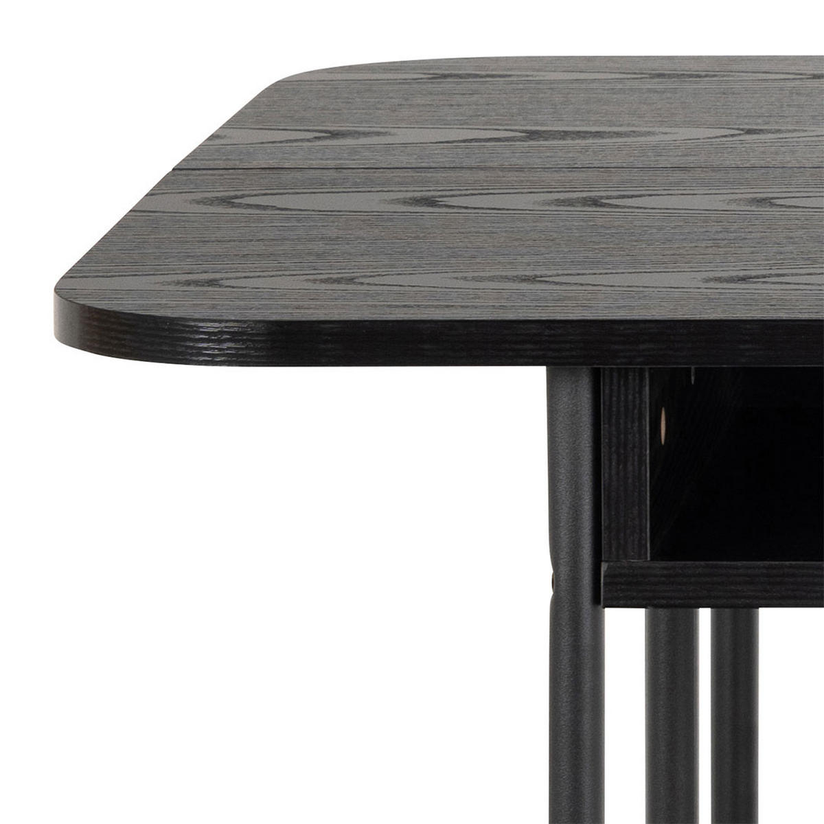 ESSTISCH, Darlington, Schwarz, MDF, 80 x 140 x 77 cm - Schwarz, Holzwerkstoff/Metall (140/80/77cm) - ebuy24