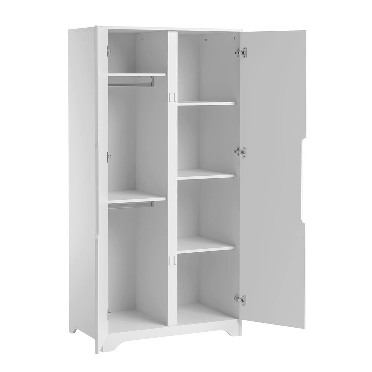 OMARA 2 vrati Ova Bela - bela, leseni material (88.5/179.5/52cm) - Petits-meubles