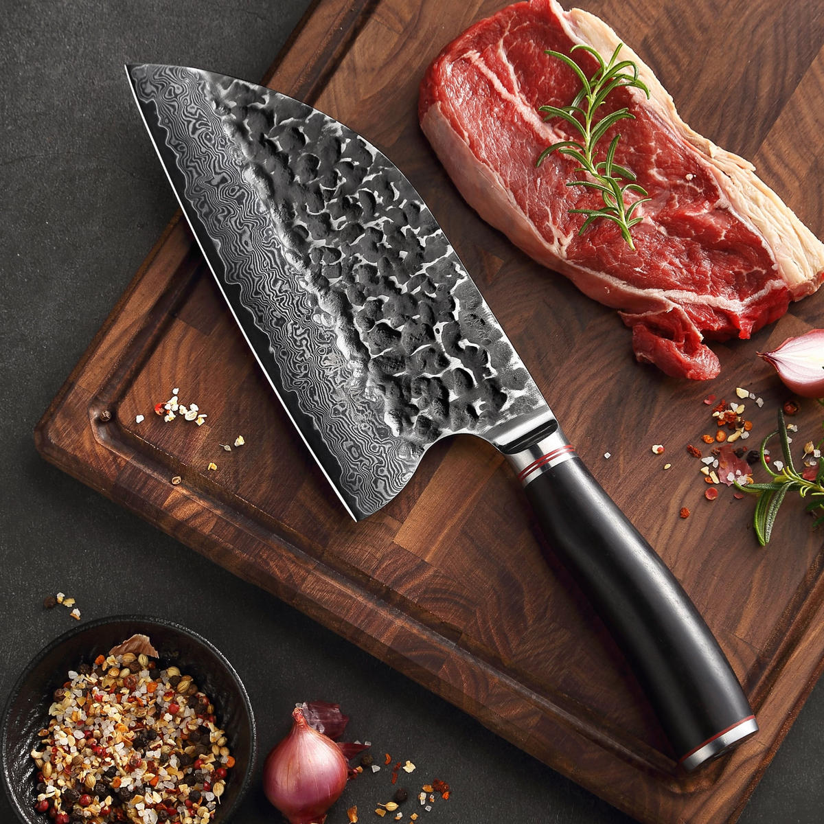 KOCHMESSER 20 cm - Schwarz, Holz/Metall (34cm) - Wakoli