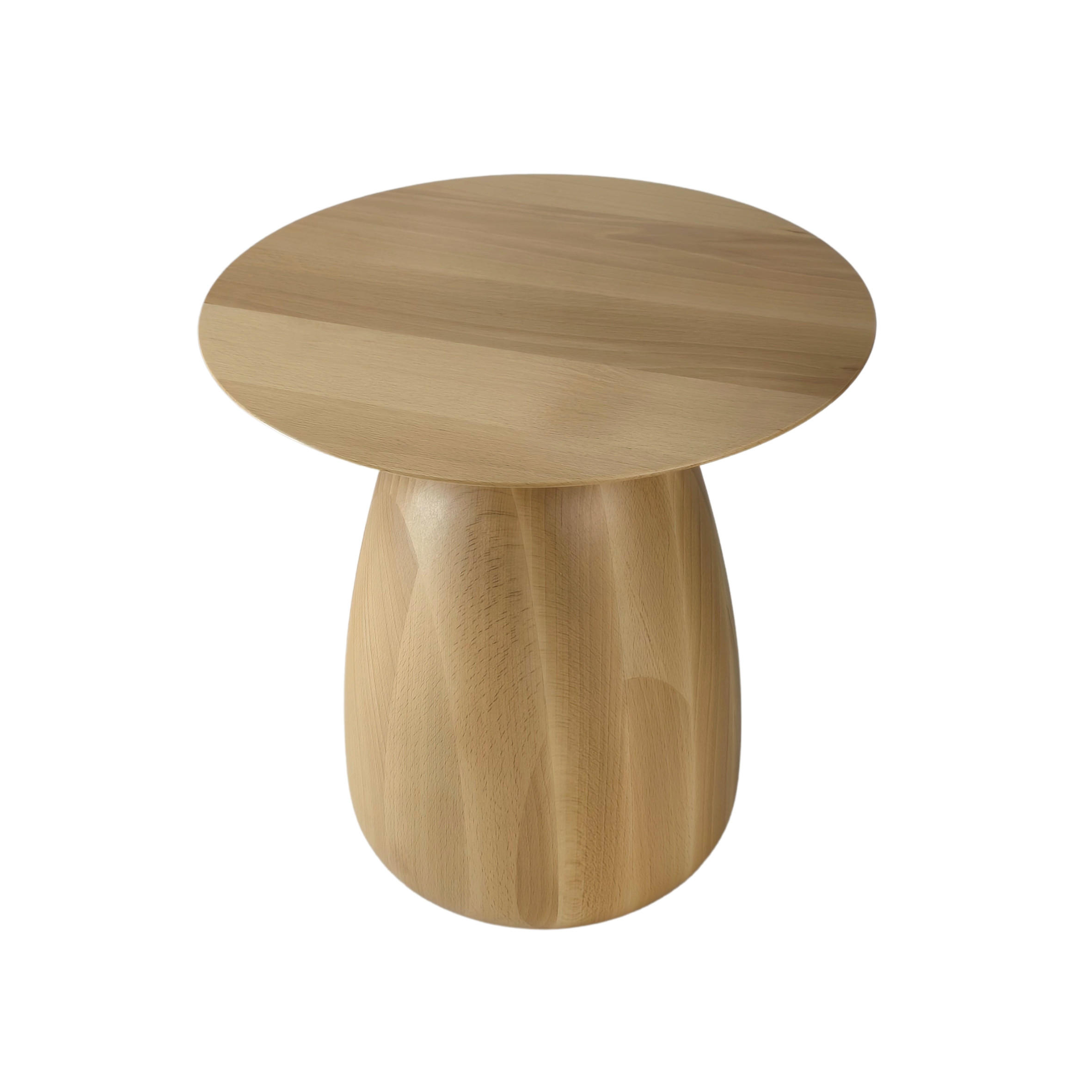 BEISTELLTISCH Baobab34, Ovaler Tischplatte, Buche - lackiert, Naturfarben - Buchefarben, Holz (32.5/32.5/34cm) - Kayani