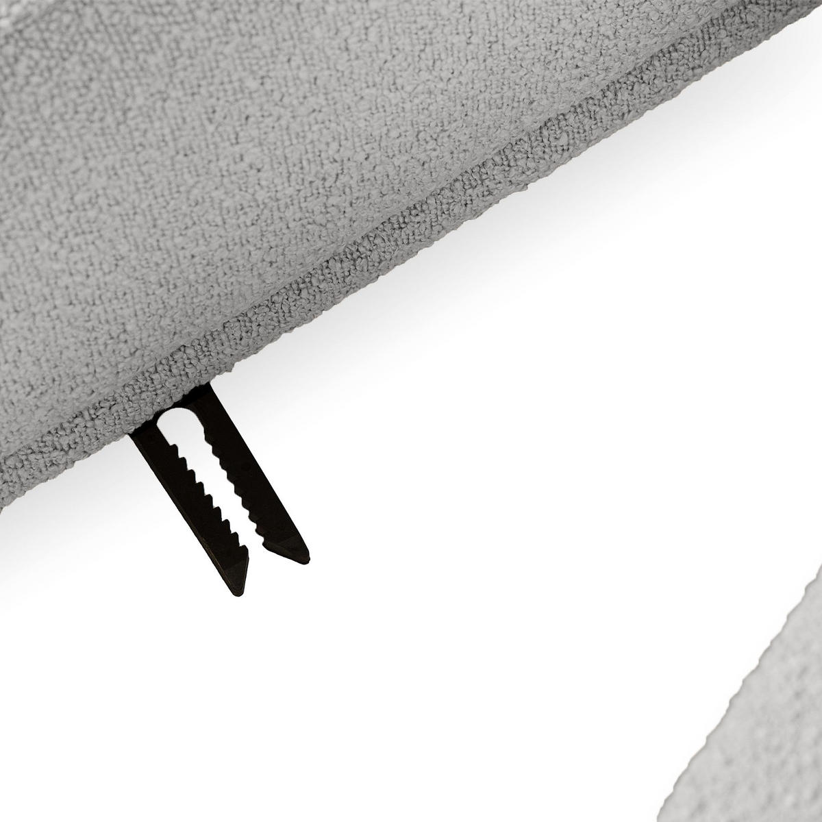 ECKSOFA-LINKS FOSERO, Bouclé - Eschefarben/Buchefarben, Holz/Holzwerkstoff (204/155cm) - KONSIMO®
