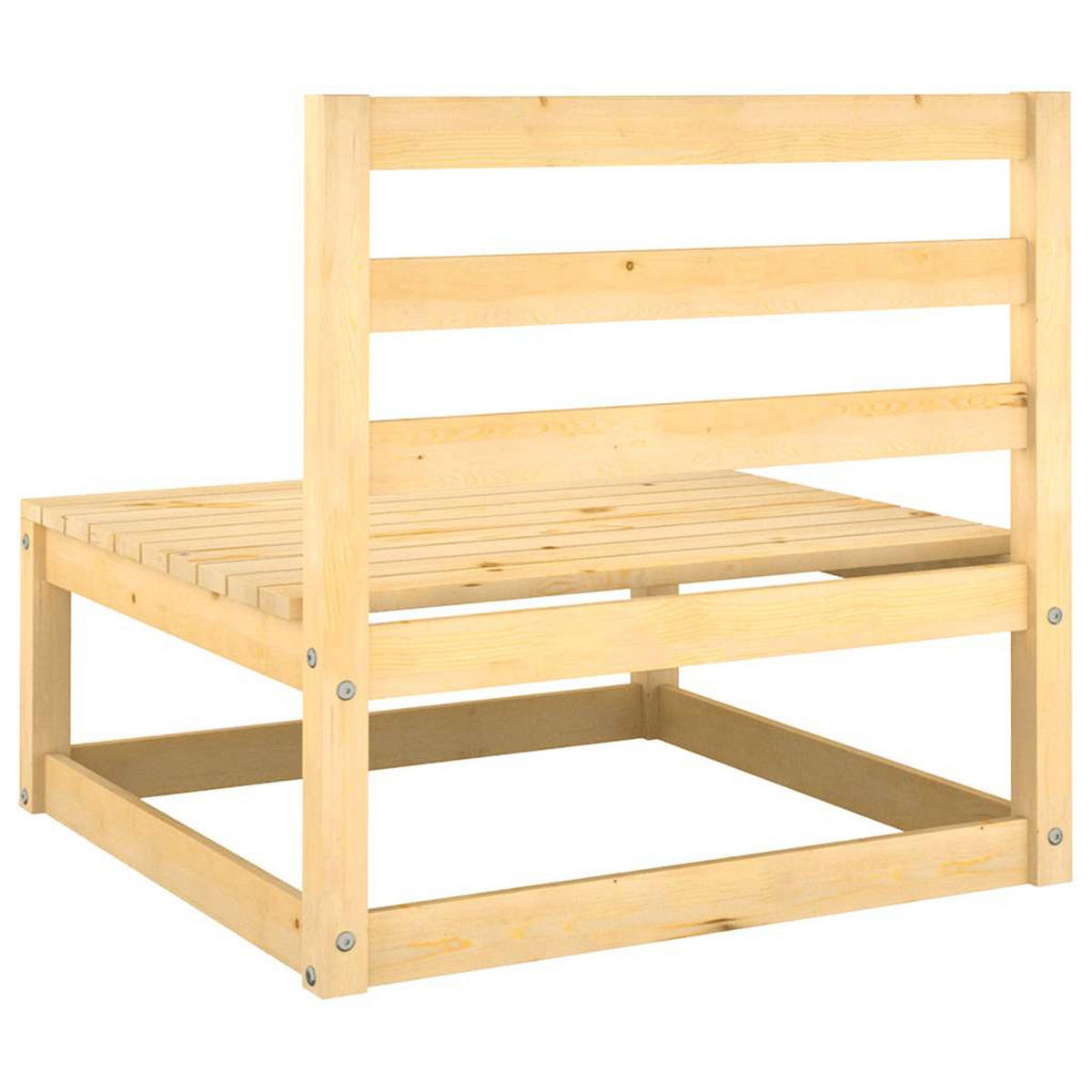 GARTEN-LOUNGE-SET 2-teilig Mit Kissen Kiefer Massivholz - Grau, Holz/Textil - vidaXL