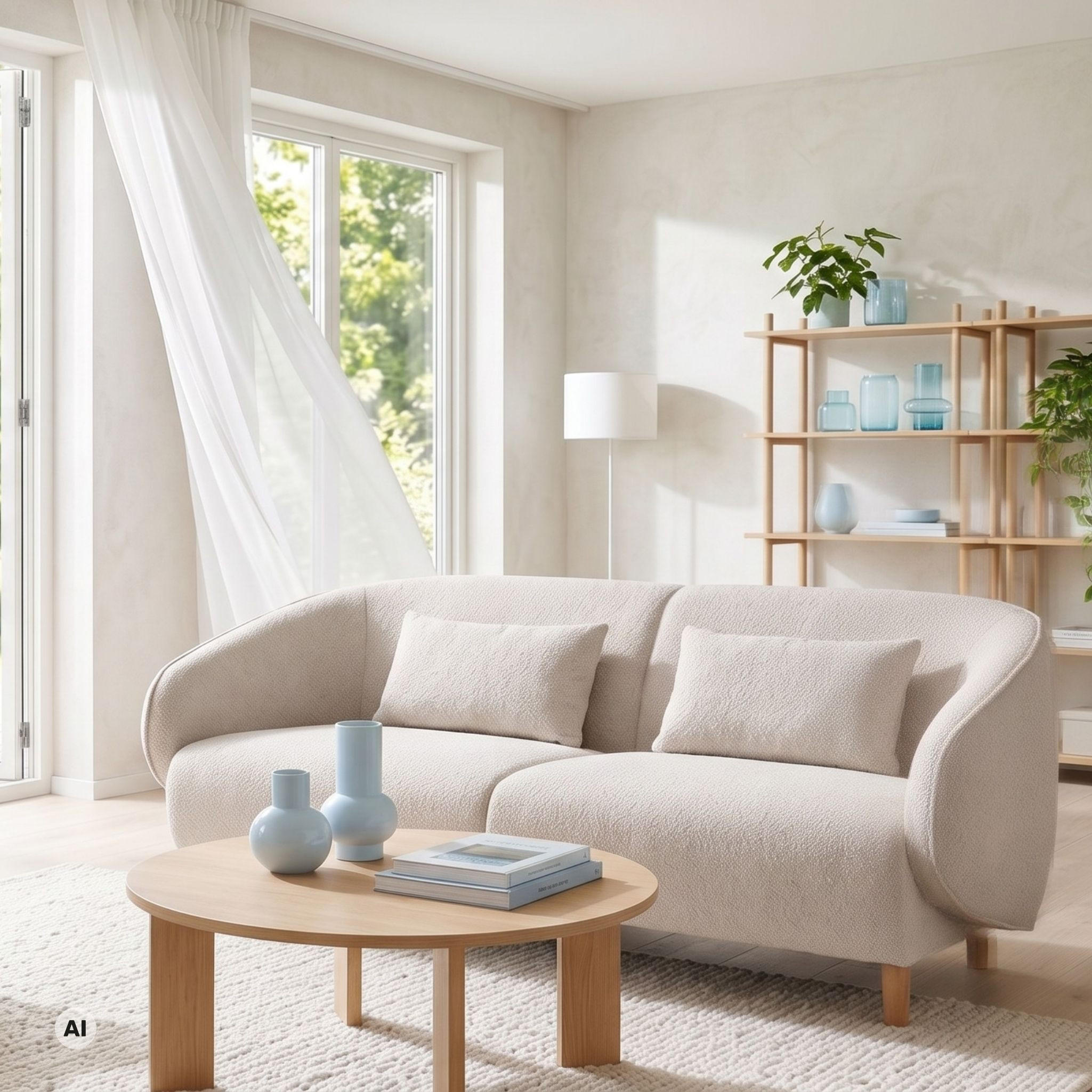 SOFA Alezio beige inkl. Knuffelkissen 189/78/86 cm - Beige/Braun, Textil/Metall (189/86/78cm) - Mr. Deko