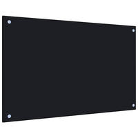 KÜCHENRÜCKWAND Glas 80x50 cm Schwarz Wand-Spritzschutz - Schwarz, Glas (80/50/0.6cm) - DELUKE