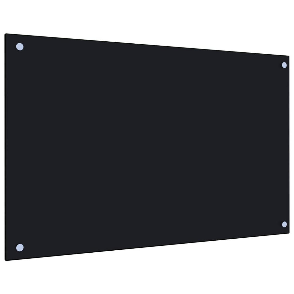 KÜCHENRÜCKWAND Glas 80x50 cm Schwarz Wand-Spritzschutz - Schwarz, Glas (80/50/0.6cm) - DELUKE