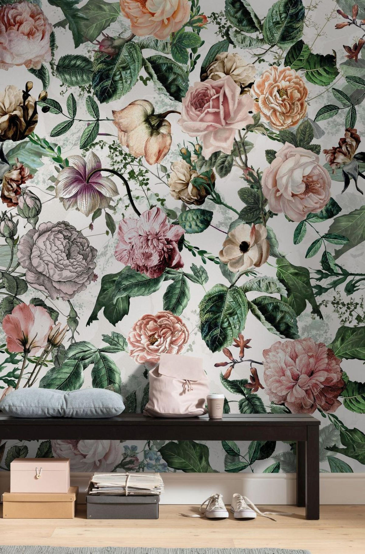FOTOTAPETE Blumen 200 x 250 cm - Pink, Papier (200/250cm) - Sanders & Sanders