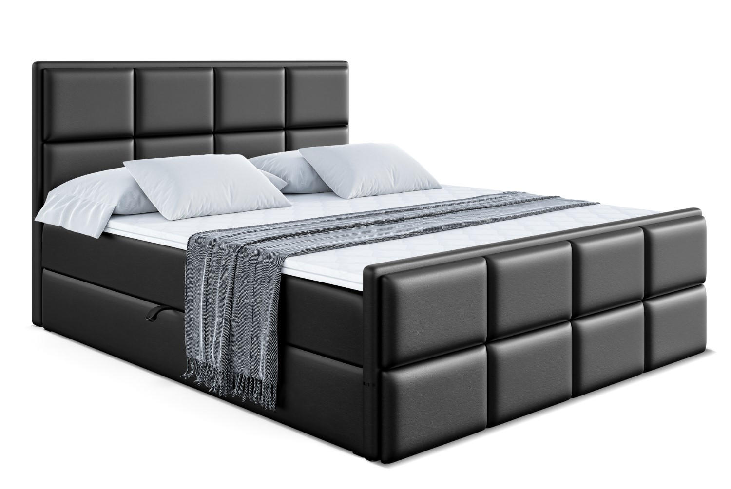 BOXBETT NOVA-Z - 200 x 200 - H3 - Schwarz Hochglanz - Schwarz Hochglanz, Holzwerkstoff (200/200cm) - ALTDECOR