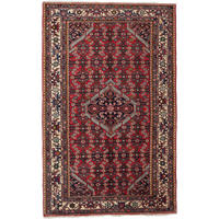 TEPPICH Assadabad Rot 207/130 cm Schurwolle - Rot, Textil (130/207cm) - Looma