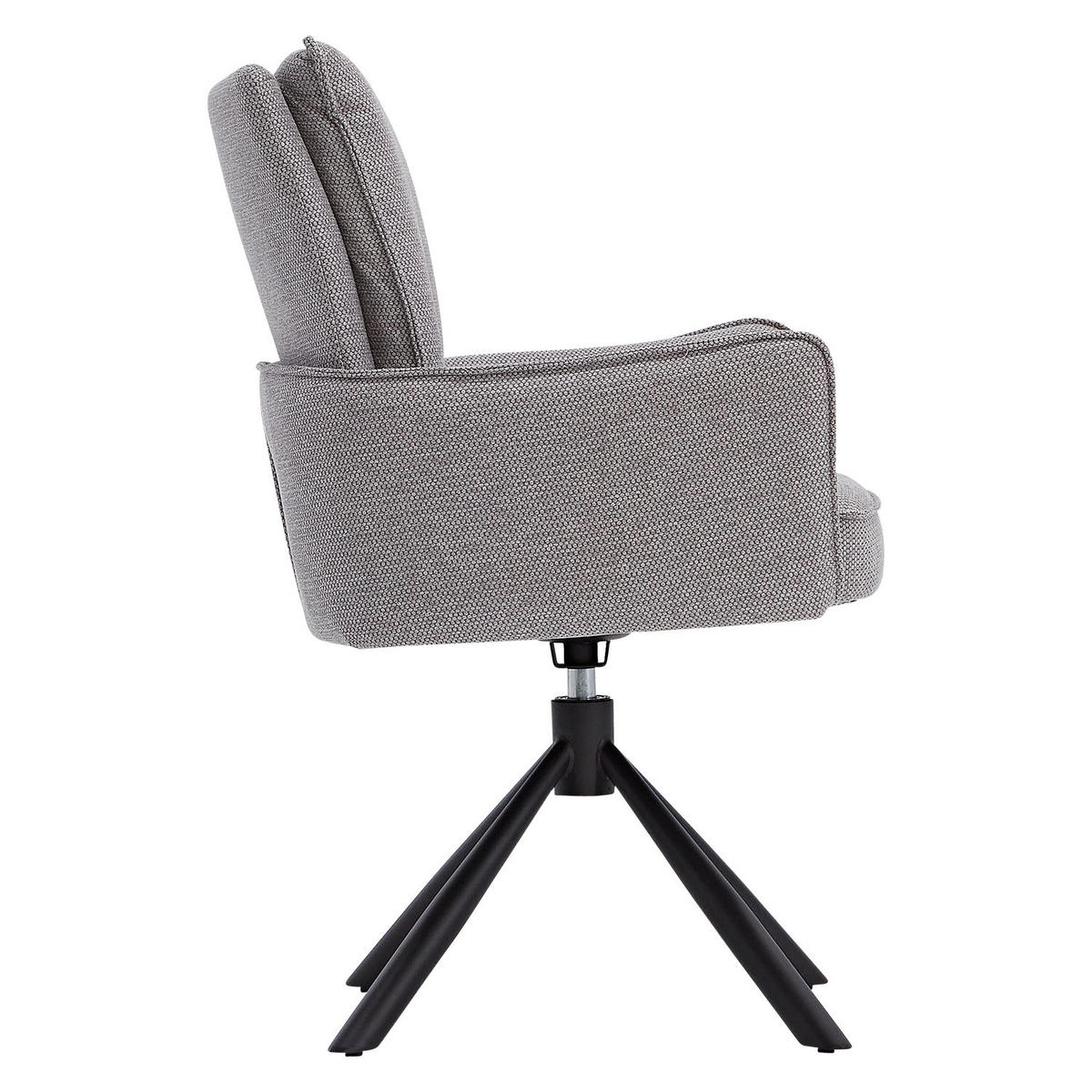 ARMLEHNENSTUHL Stoff in Grau drehbar - Grau, Textil (59/94/64cm) - Homestyle4u