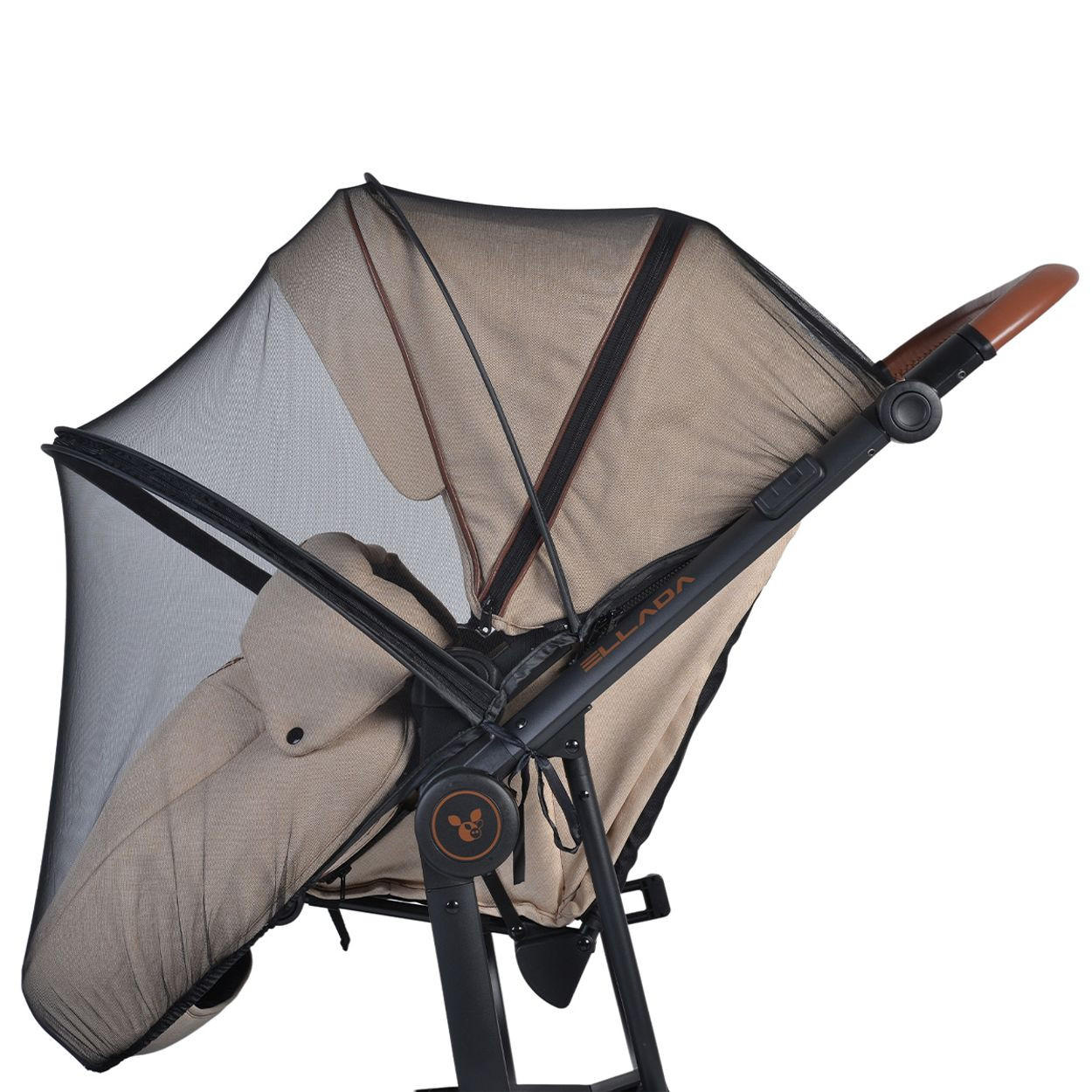 MOSKITONETZ Universal schwarz universell für Einsitzer-Kinderwagen, einfacher Zugang zum Kind - Schwarz, Textil - Cangaroo