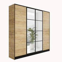 KLEIDERSCHRANK EDEN 4-Türen v1 - 206,4x205x39cm - Craft Eiche - Honigeiche, Holzwerkstoff (206.4/205/39cm) - Kier Furniture