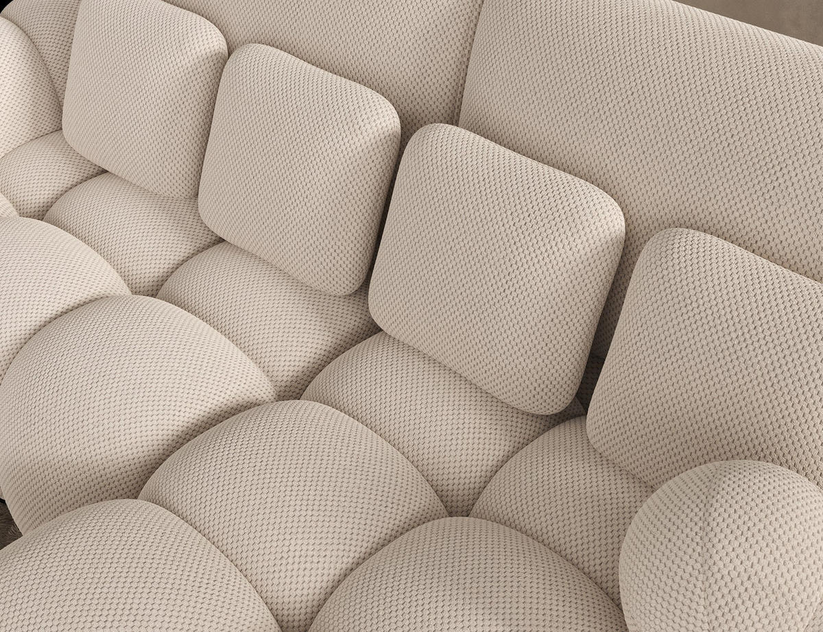 ECKSOFA COVELION L-Form – Schlaffunktion, Bettkasten, Wellenfederung, HR-Kaltschaum, inkl. Kissen, moderner Wohnkomfort - Beige, Kunststoff (167/260cm) - Wohnideebilder