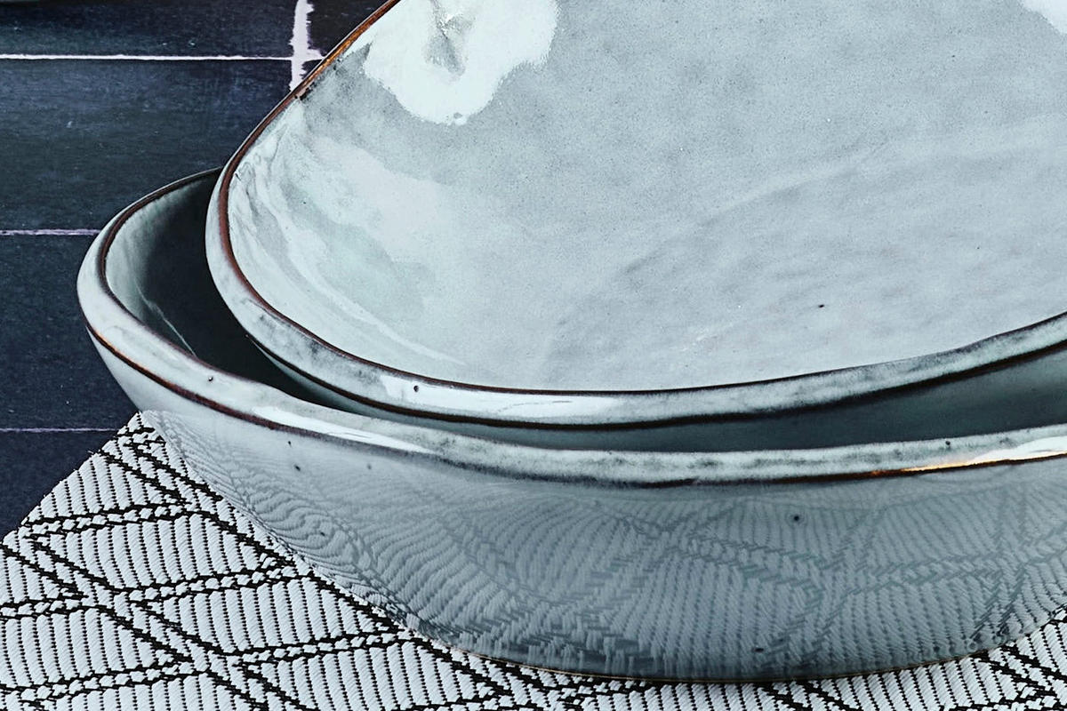 SCHALEN Wolke Ø19cm - 6er-Set - Sturmgrau - Grau, Keramik - Björn