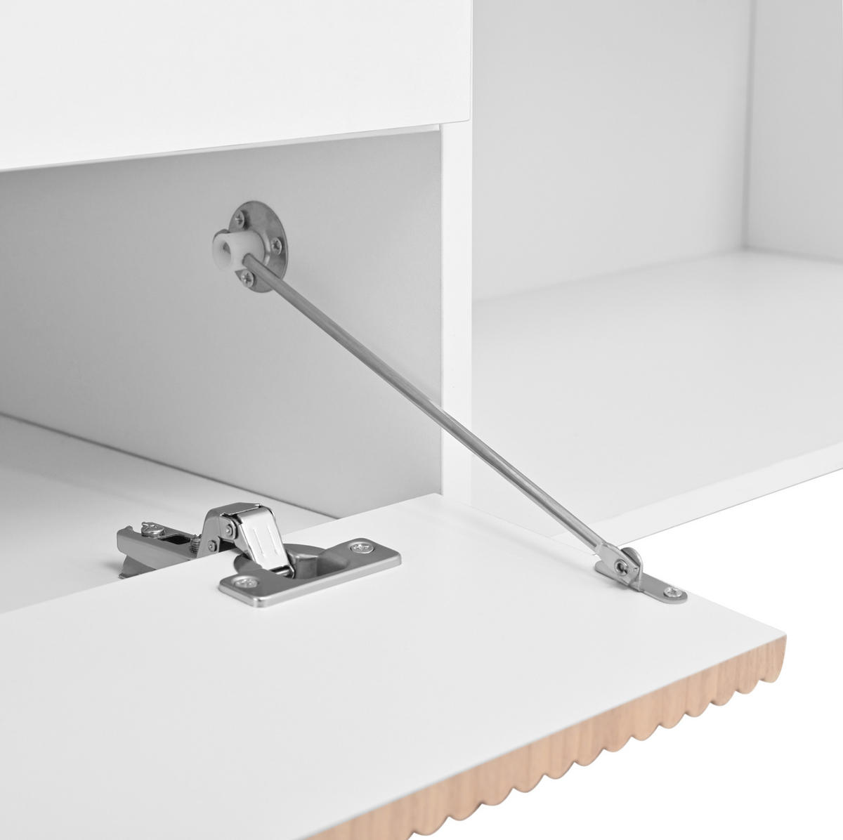 TV-LOWBOARD 180/34/30 cm Weiß aus Spanplatte mit Projektorablage - Weiß, Holzwerkstoff (34/30/180cm) - OKWISH