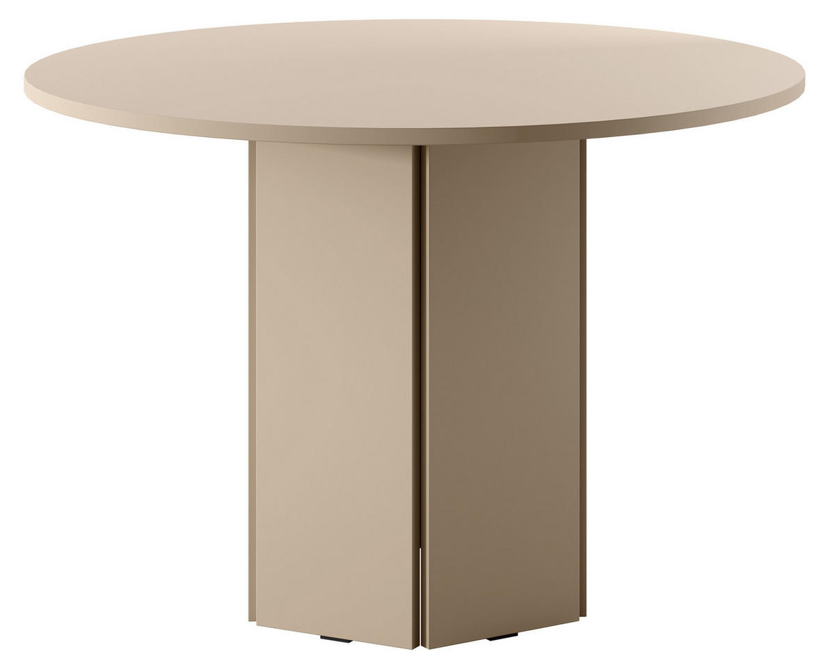 ESSZIMMERTISCH Hexa Beige Cappuccino rund 110 cm - Beige, Holzwerkstoff (110/110/75cm) - Selsey