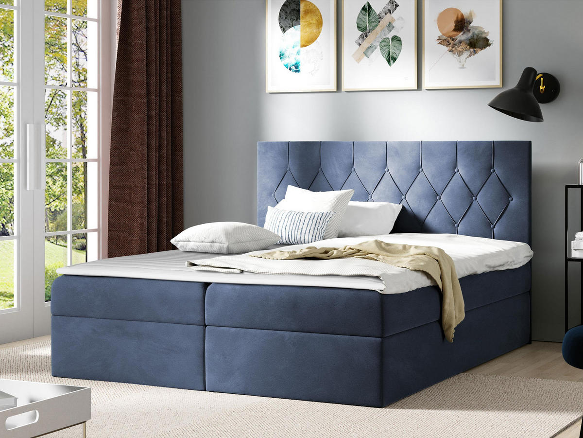 BOXBETT Sky - Blau, Holz (140/200cm) - MIRJAN24