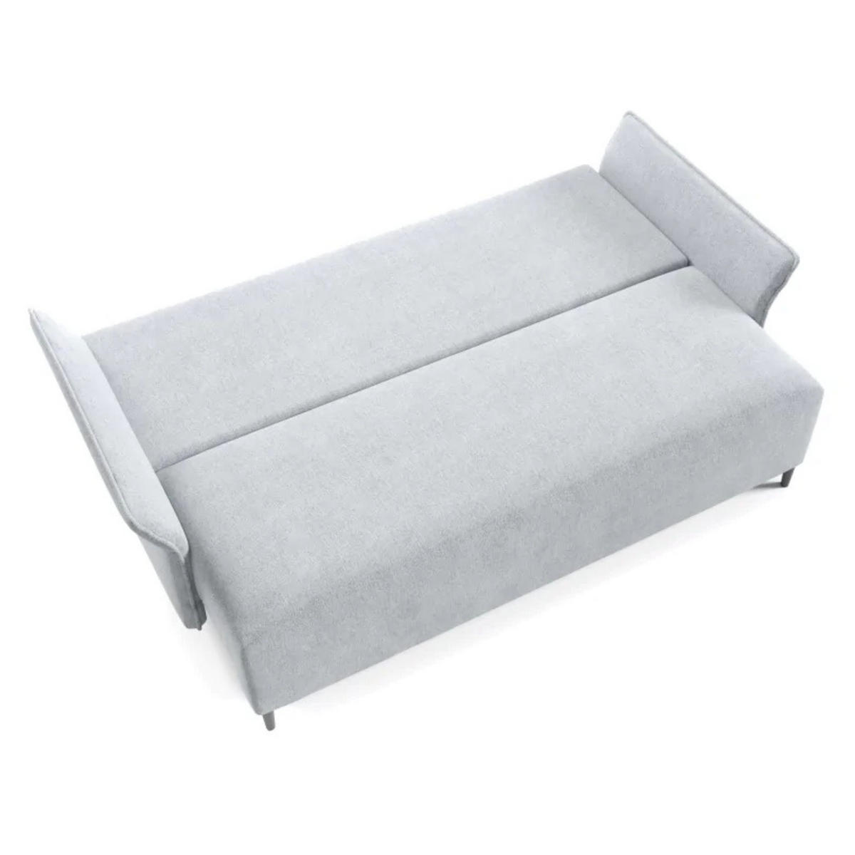 SCHLAFSOFA Ashton, Sofa mit Schlaffunktion und Bettkasten, Farbe: Grau, Veloursstoff - Grau, Textil (235/100/86cm) - Sepro Meble