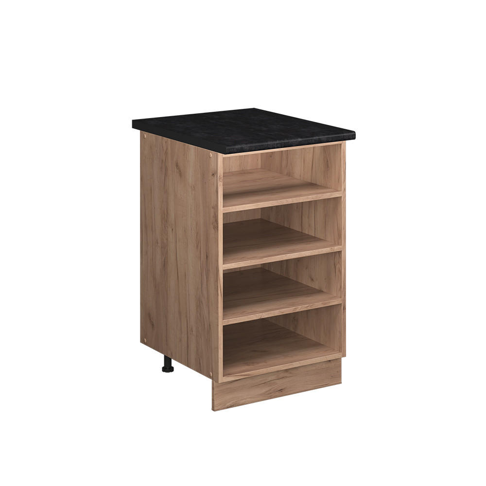 K&Ouml;KSHYLLA Fame-Line, Goldkraft ek, 50 cm, AP Antracit Honungsek, Honungsek 82/50/60 cm