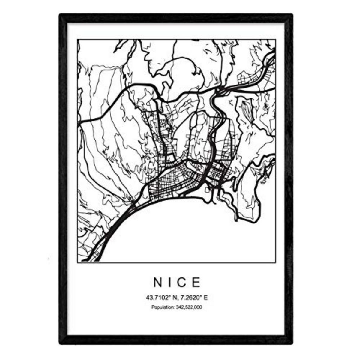 POSTER Nizza Skandinavischen Stil A3 Rahmenlos - Klar, Papier (29.7/5/42cm) - Nacnic