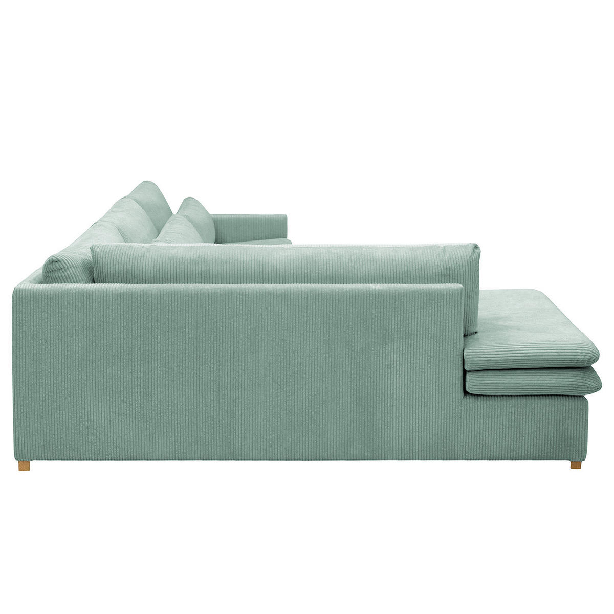 ECKSOFA mit Ottomane - Blau, Textil (299/216cm) - home24