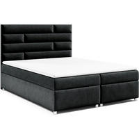 BOXBETT Trinity K-5 Bonellfederkern inkl. Topper - Schwarz, Holz/Holzwerkstoff (200/200cm) - Best For Home