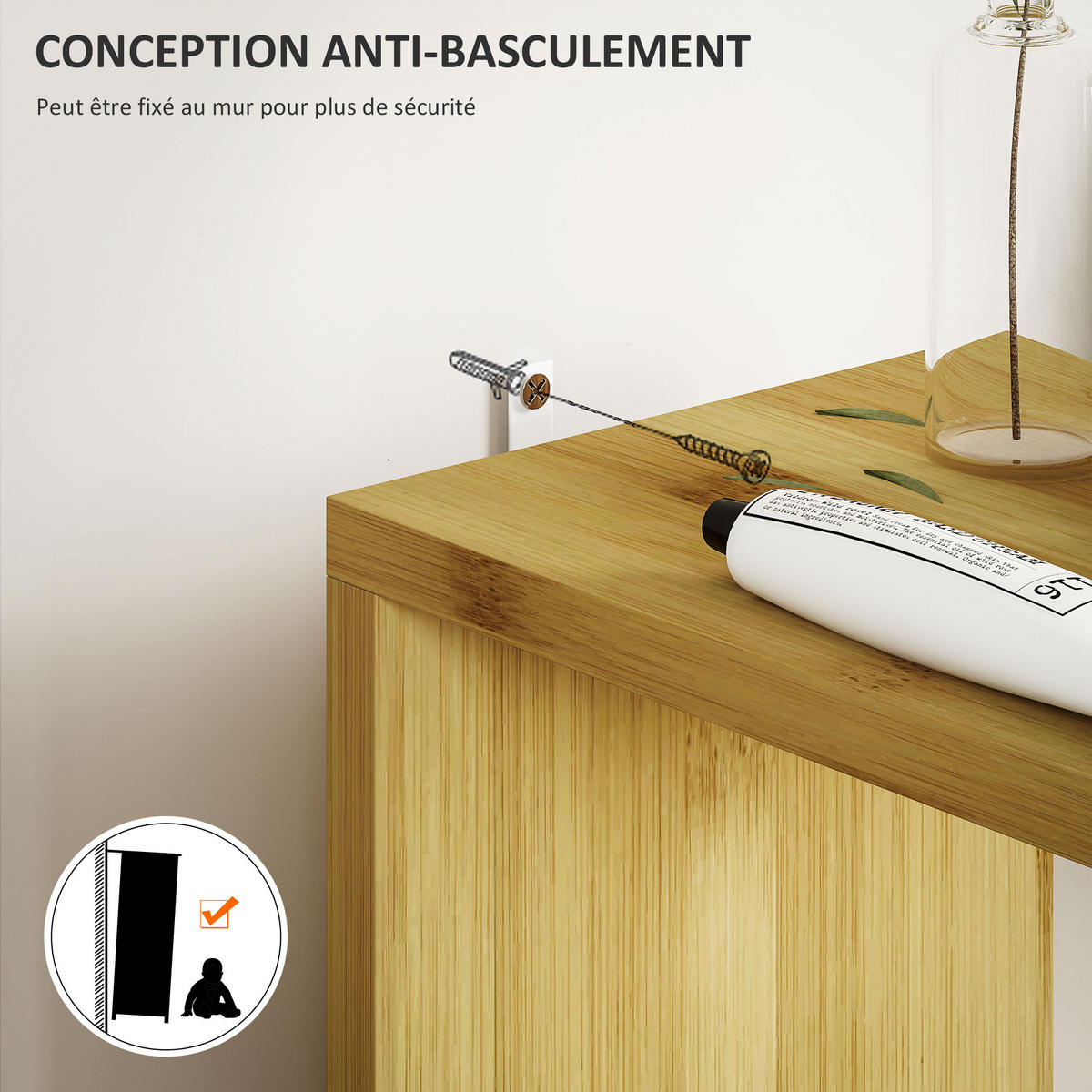 HOCHSCHRANK DE-12430 18/30/120 cm Natur - Naturfarben, Holzwerkstoff (30/120/18cm) - ComfortXL