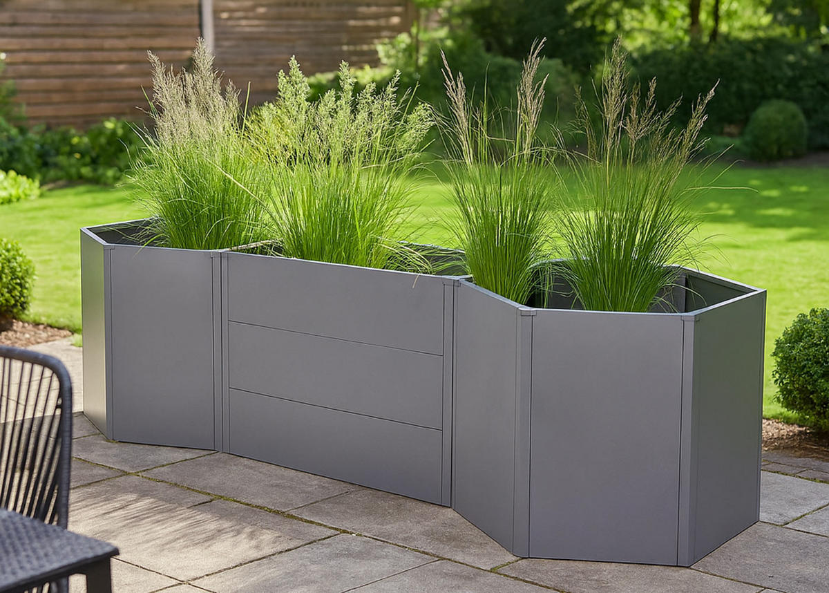 HOCHBEET Grau - Grau, Metall (286/77/88cm) - MCW