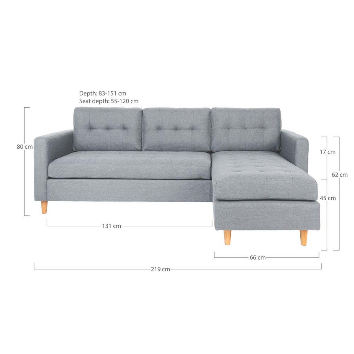 ECKSOFA SOFA grün - Grün, Holz (151/219cm) - ebuy24