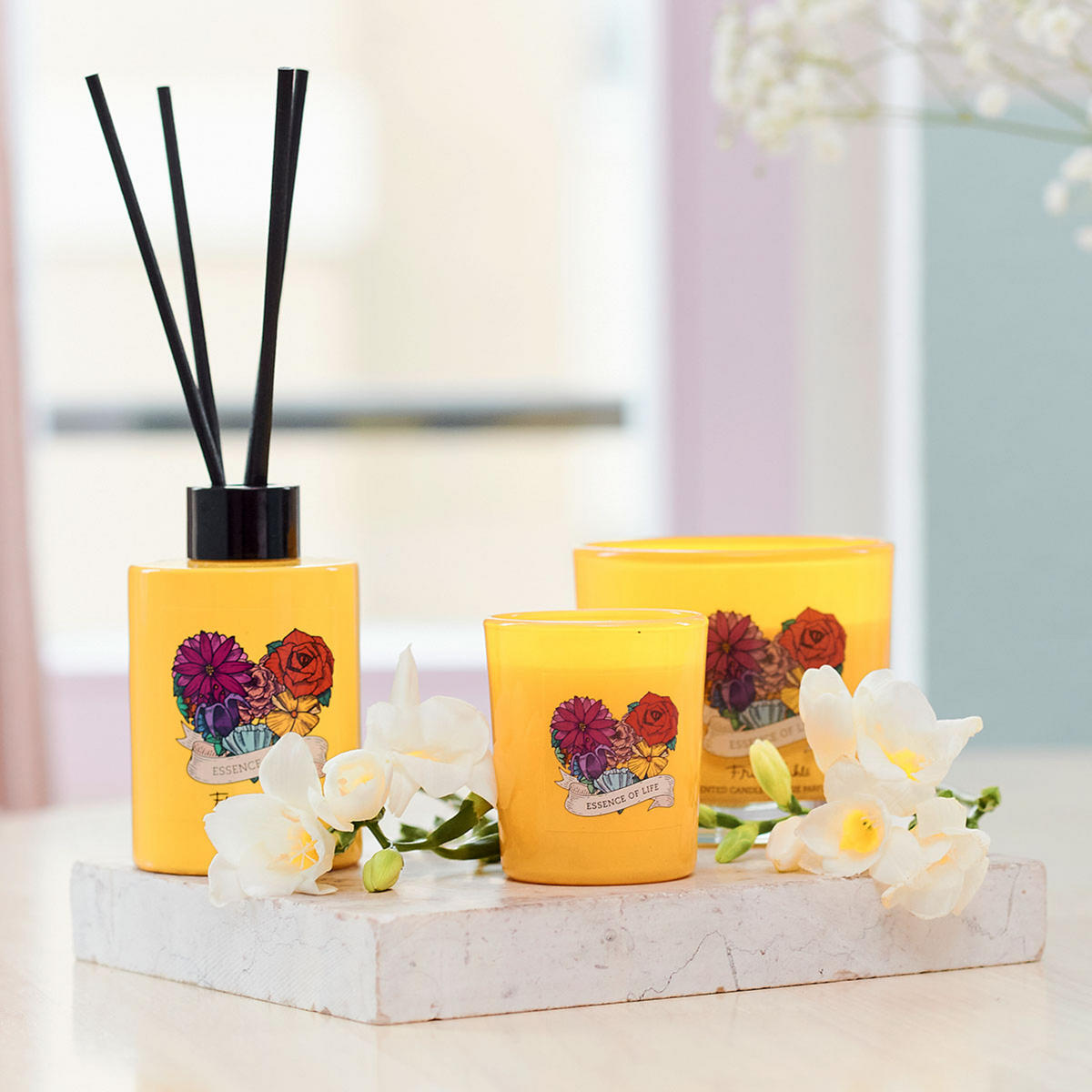 FRIDA Kahlo Duftkerze - Rot, Naturmaterialien/Glas (8cm)