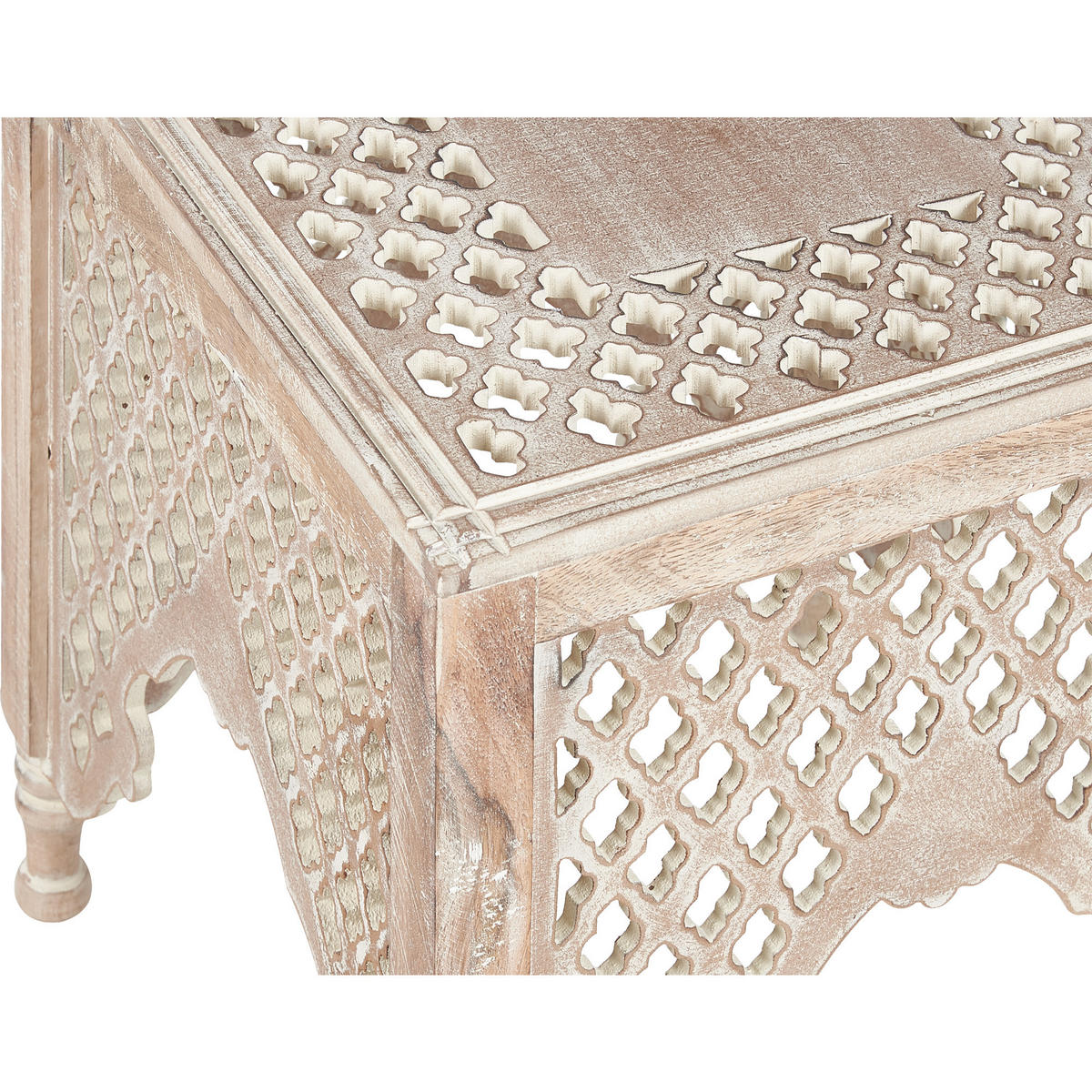 BEISTELLTISCH heller Holzfarbton quadratisch 40/40 cm Kadma - Hellbraun, Holz (40/40/40cm) - Beliani