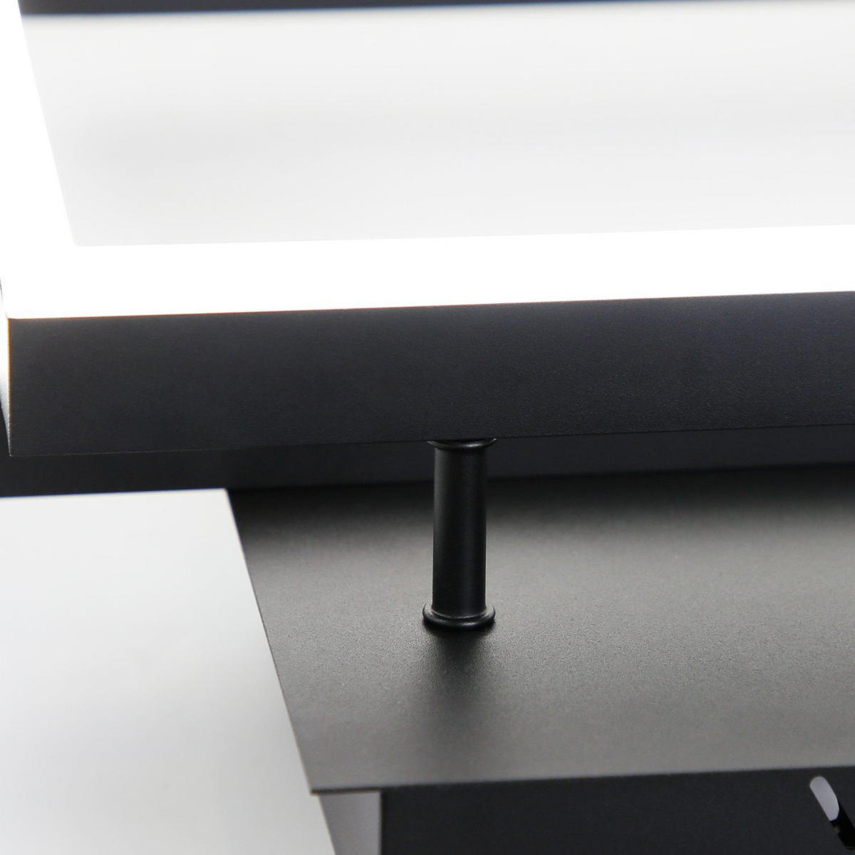 LED-DECKENLEUCHTE Martin 61/40/12 cm - Schwarz, Metall (61/40/12cm) - Nettlife