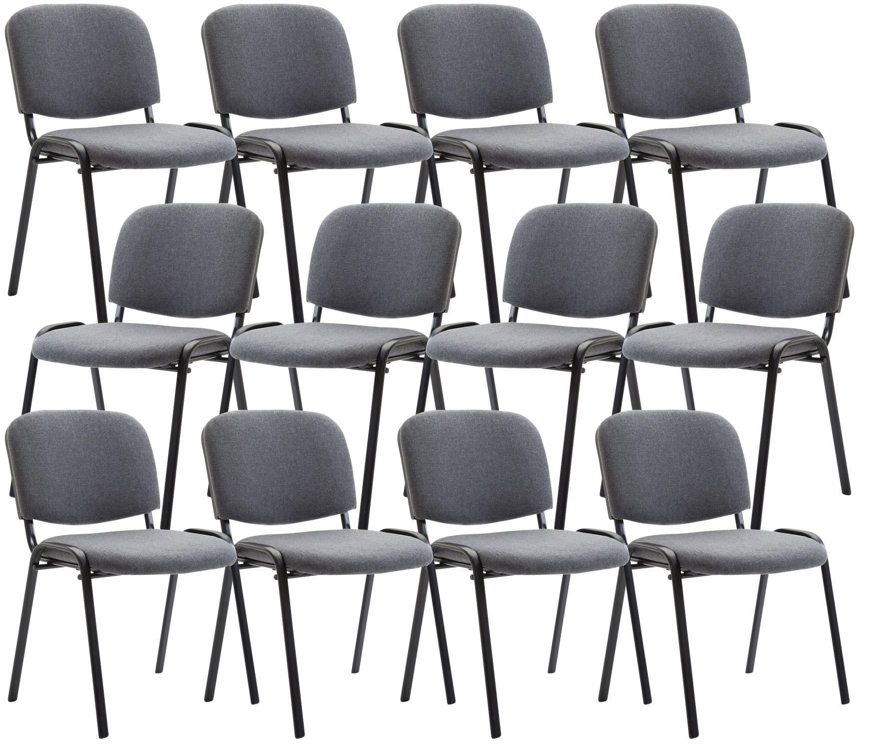 CLP Besucherstuhl Grau 53x83x53 cm