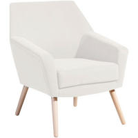 SESSEL Kachka Bezug Veloursstoff Buche natur / creme - Weiß, Kunststoff (71/81/67cm) - 58aufmkessel