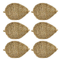 PLATZSET (6er Set) Leaf - Braun, Naturmaterialien (50/33cm) - BUTLERS
