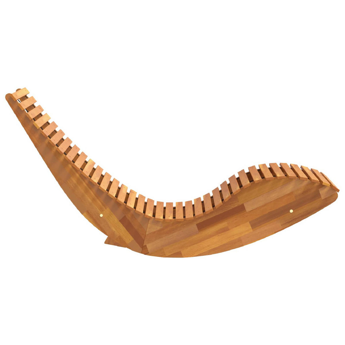 SCHAUKELSTÜHLE, Sonnenliegen, 149/60/86 cm, aus Akazienholz, 2er-Set - Braun, Holz (60/86/149cm) - vidaXL