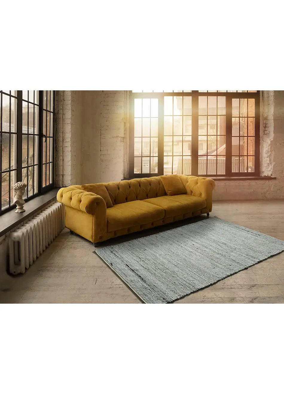 Thumbnail - Atticgo Handwebteppich, Weiß, Textil, Stein Optik, Rechteckig, 80x150 cm, Oeko-Tex® Standard 100, antistatisch, für Fußb...