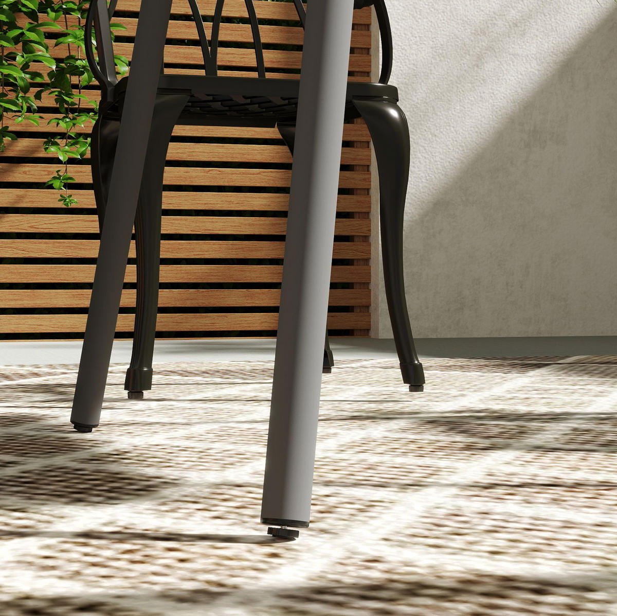 GARTENTISCH 80/80/74 cm aus Stahl, wetterfest mit Stahllatten und pulverbeschichtetem Gestell, Grau - Grau, Metall (80/80/74cm) - Redom