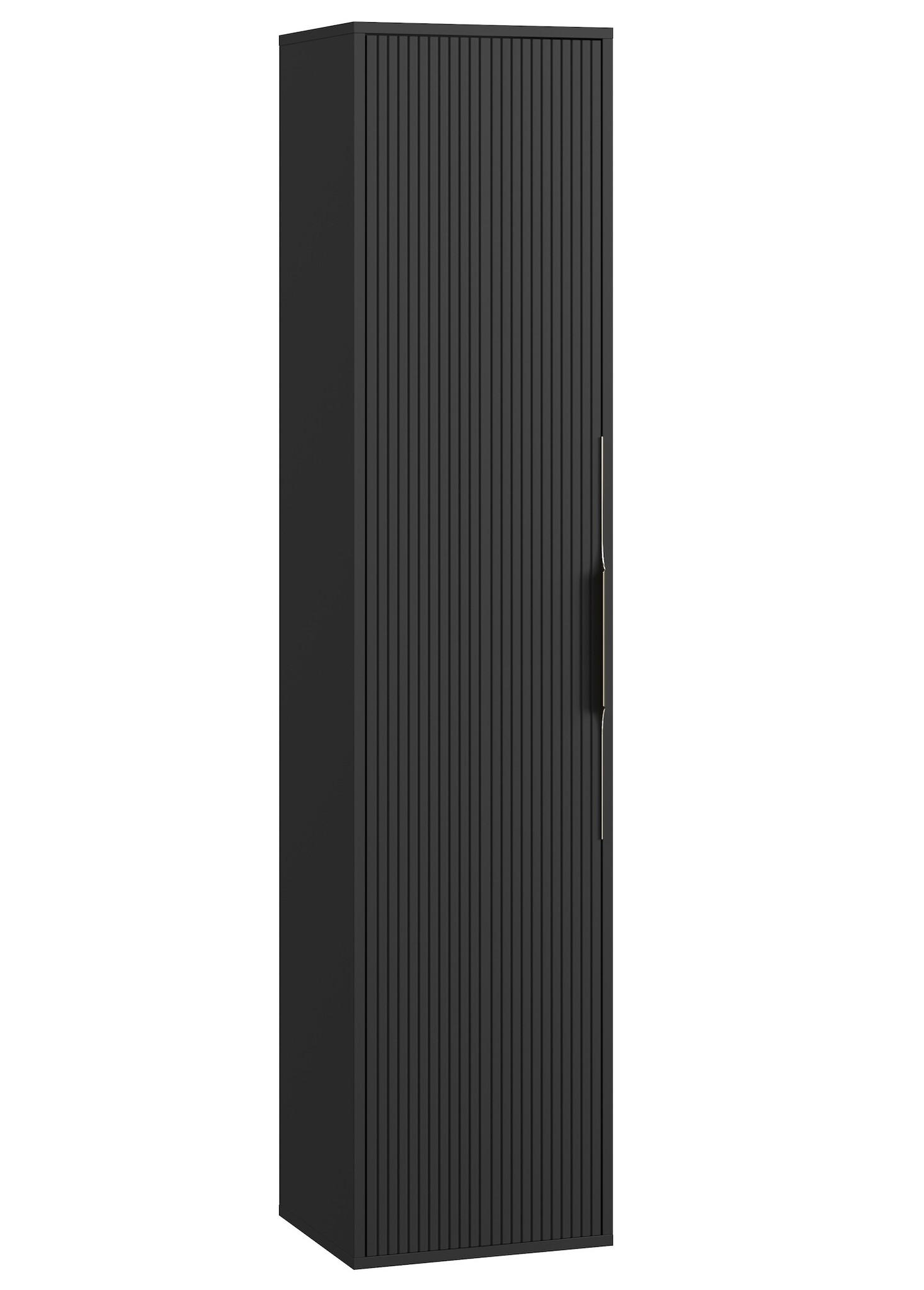 BADEZIMMERSCHRANK Rimini mit 1 Tür Schwarz Matt - 38 x 33 x 170 cm - Schwarz, Holz (33/170/38cm) - Badplaats