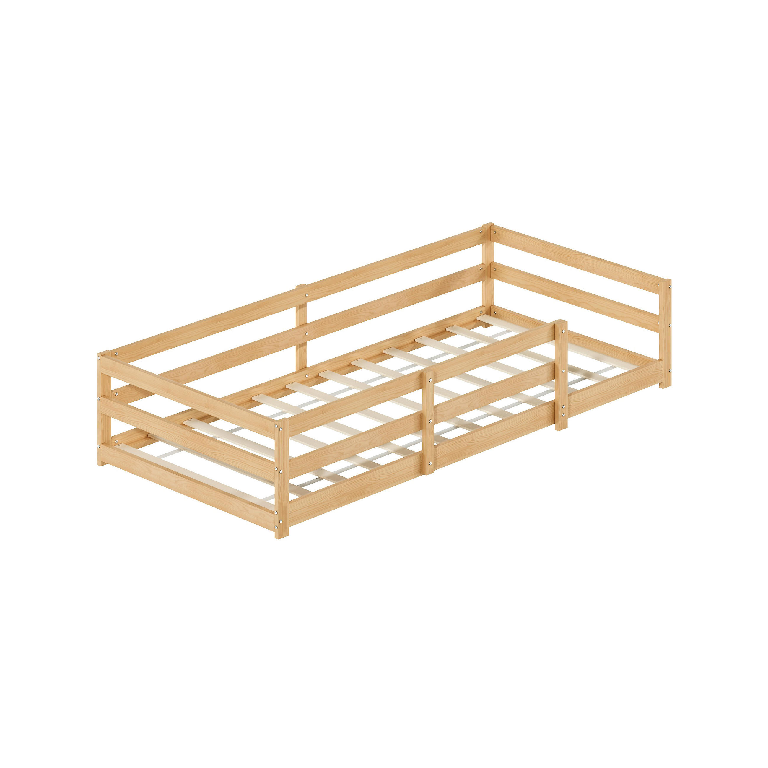KINDERBETT 90/200 cm in Natur - Naturfarben, Holz/Holzwerkstoff (90/200cm) - WISHDOR