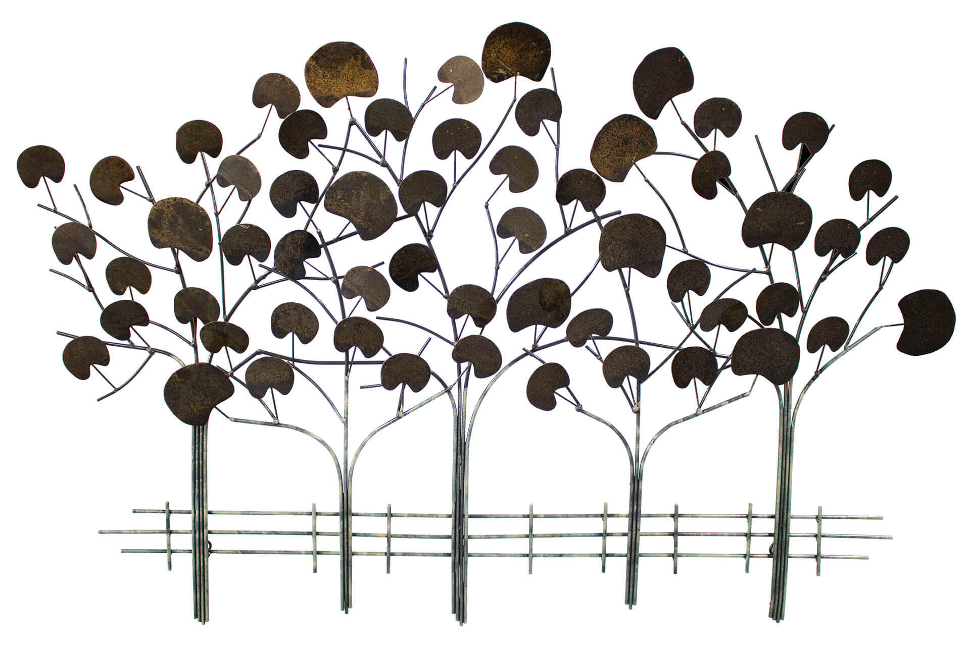 WANDDEKO Braun 113/76 cm - Braun, Metall (3.2/76/5cm) - KUNSTLOFT