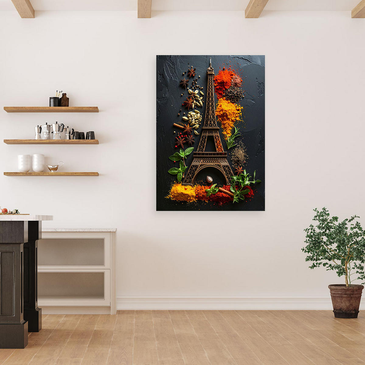 LEINWANDBILD Essen & Trinken 60x90cm - Multicolor, Textil (60/90cm) - Feeby