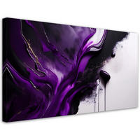 BILD auf Leinwand Lila Modern Abstrakt - Lila, Textil (80/40cm) - Feeby